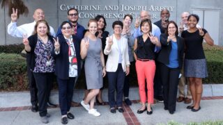 Dean Carolyn Meltzer with Keck School colleagues