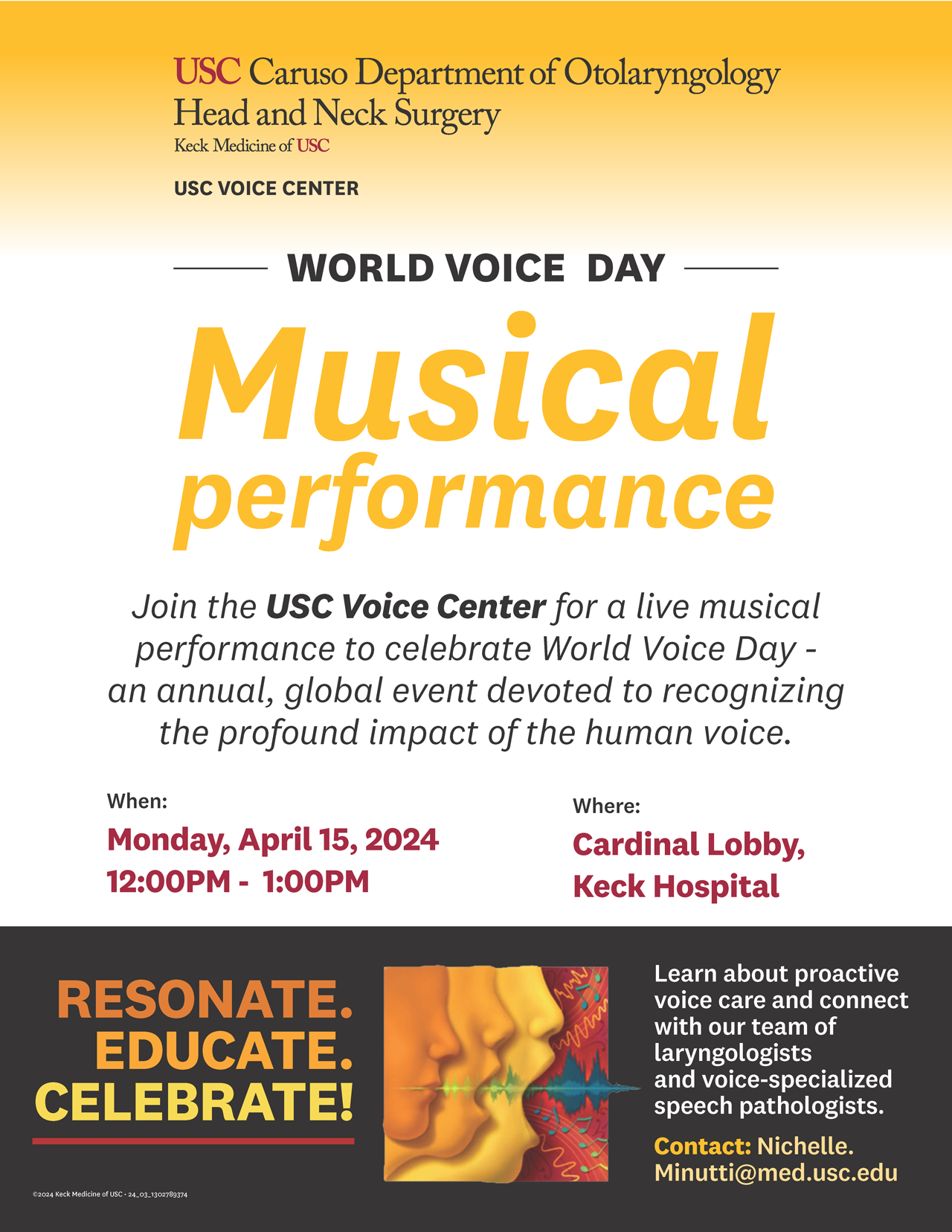 USC Voice Center - World Voice Day Performance.
