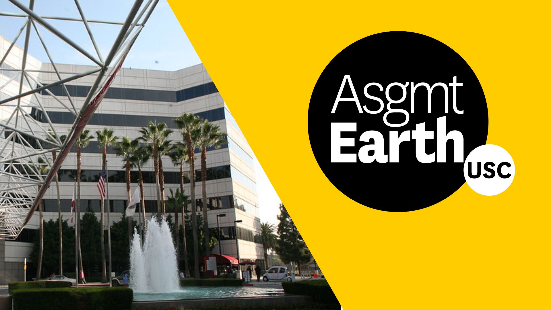 keck medical center with assignment earth graphic