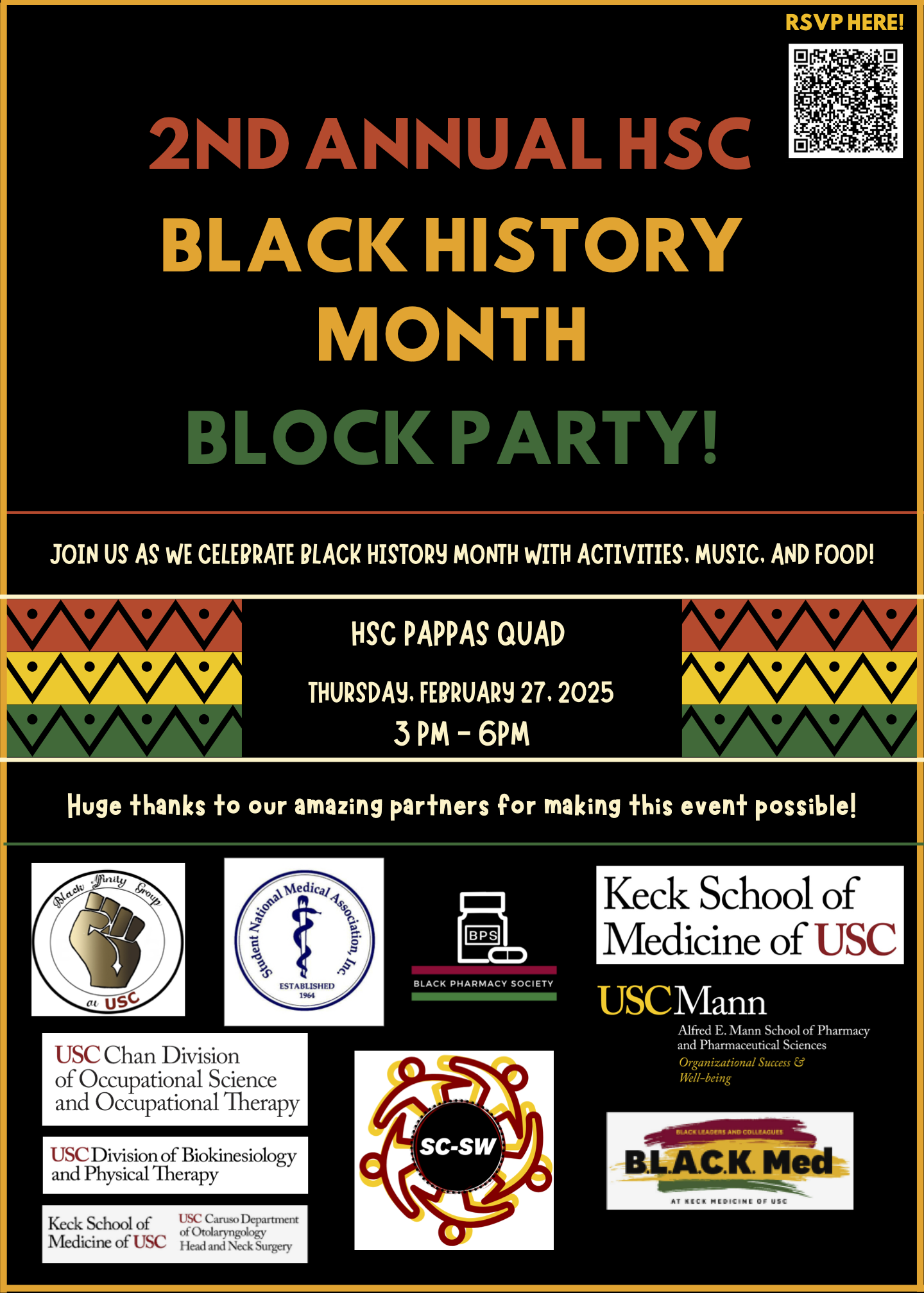 Flyer for BHM block party