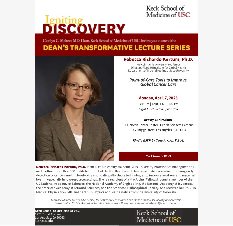 Dean's Transformative Lecture Series flyer