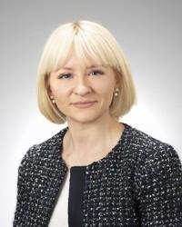 Woman in a black suit
