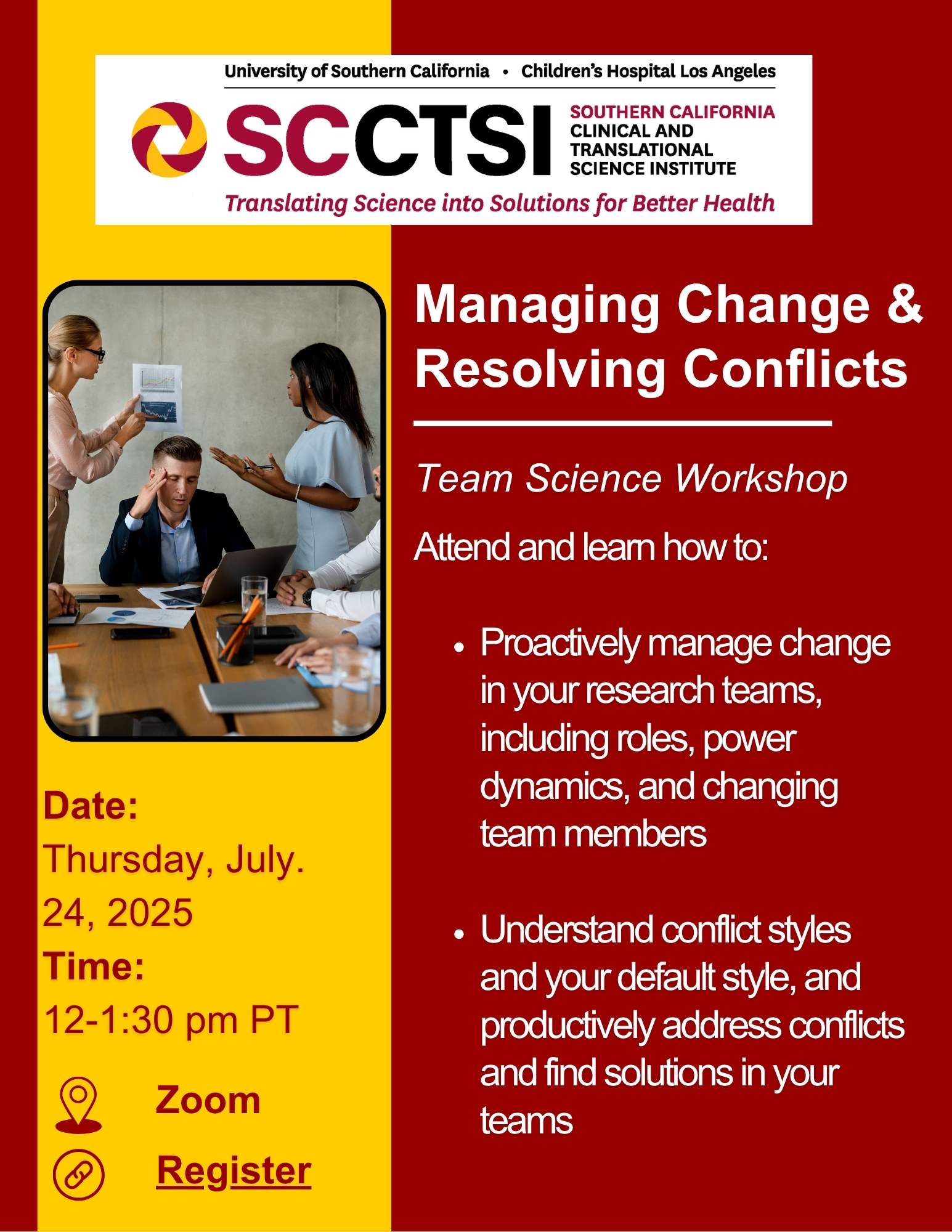 team science workshop flyer