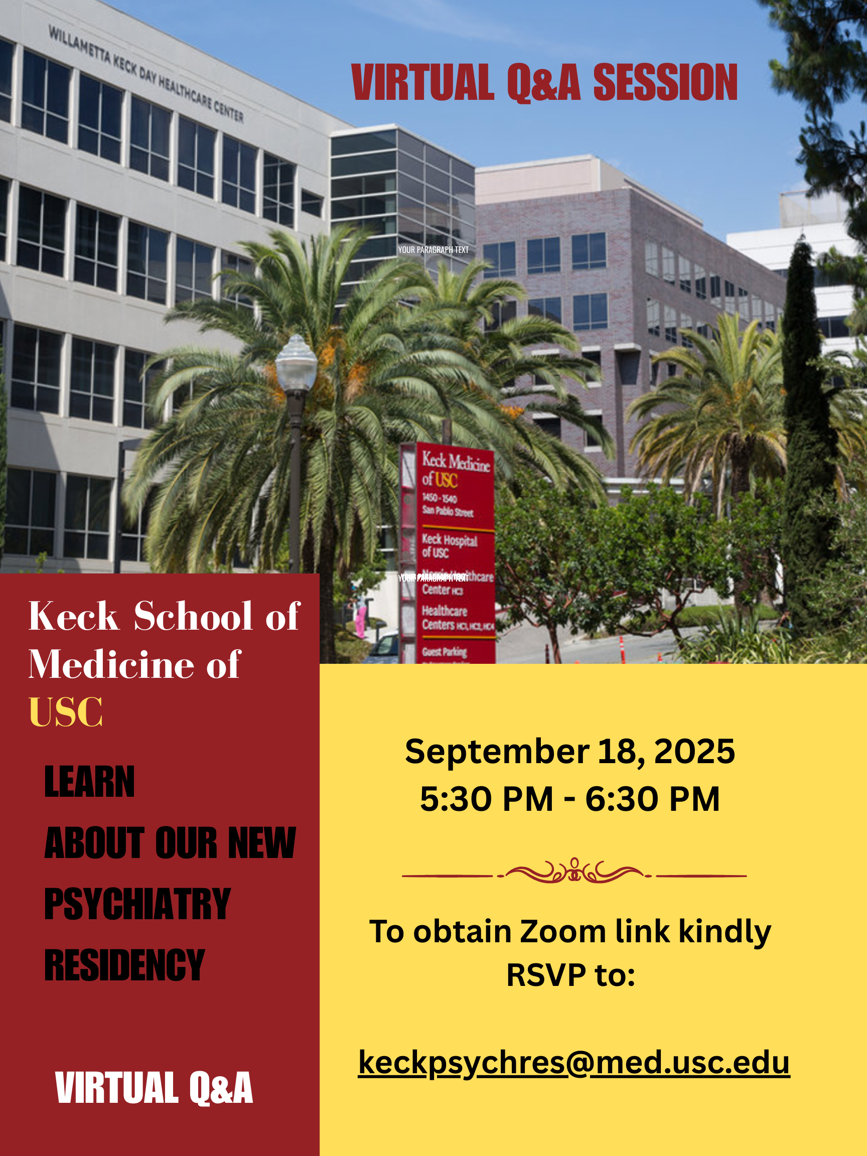 Psychiatry Q&A flyer