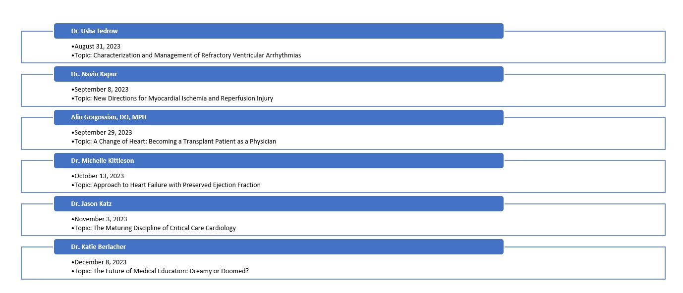 Grand Rounds Speakers schedule for 2023