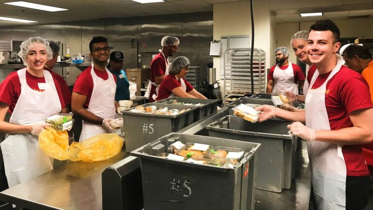 KSOM students engaged in community service