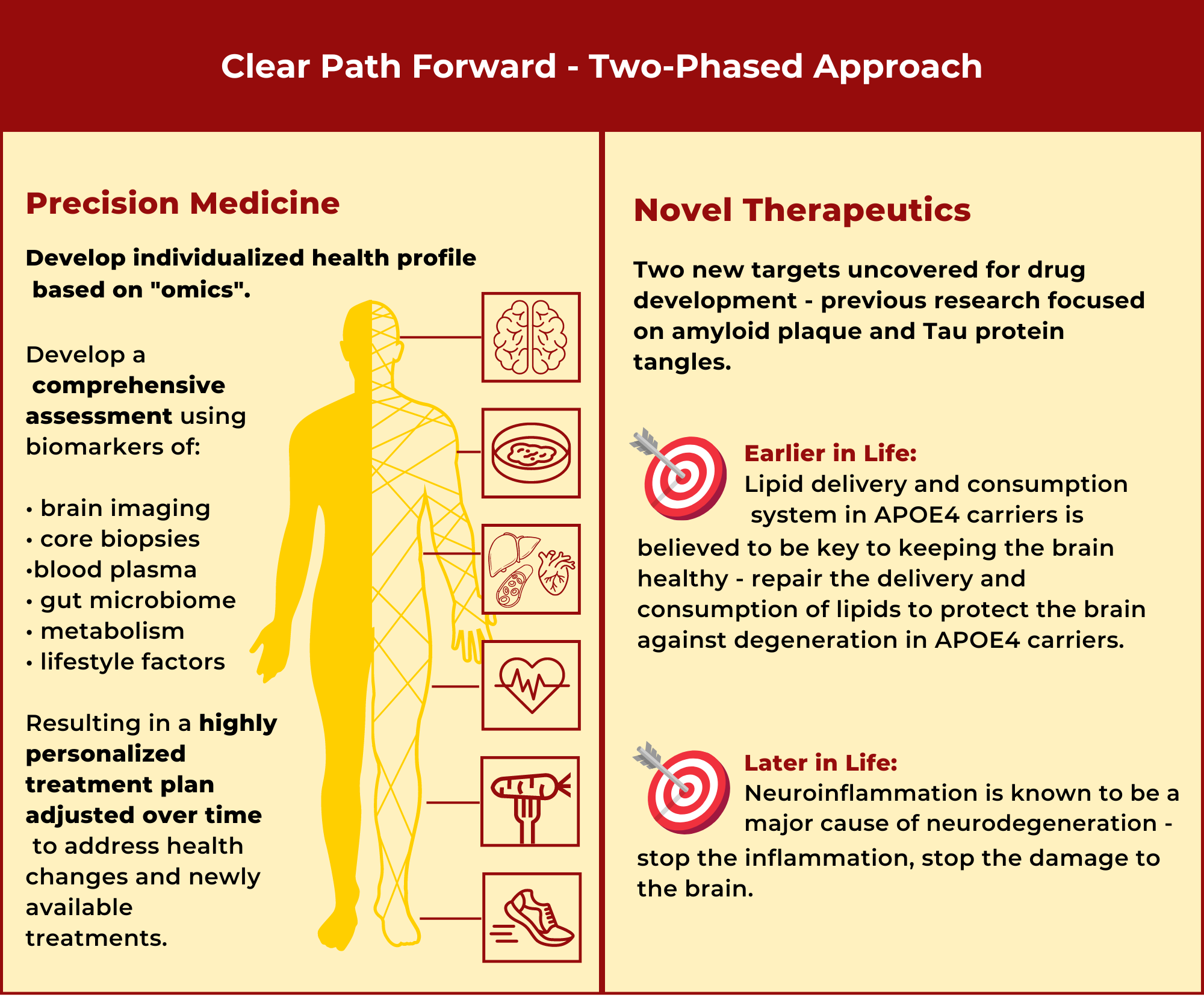 An infographic of our two phased approach.