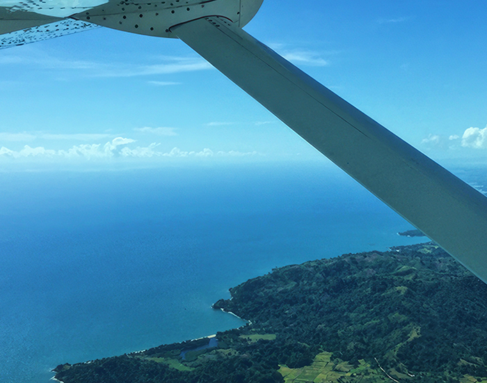 View of Island from an airplane
