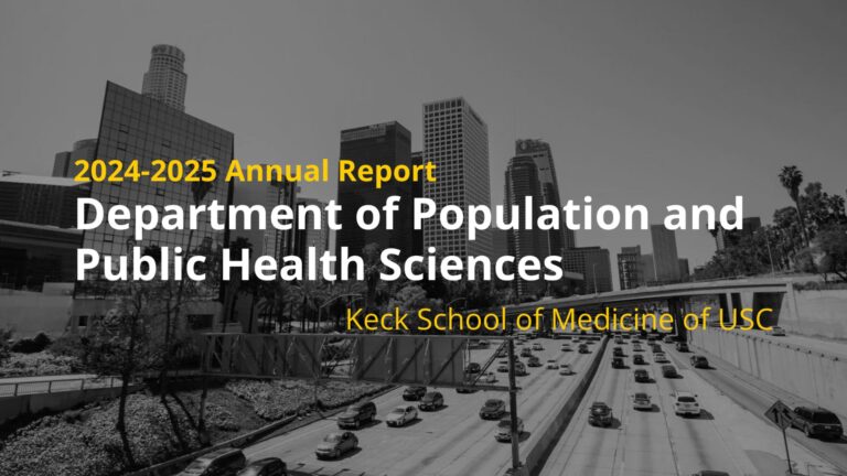 Department of Population and Public Health Sciences 2024-2025 annual report cover