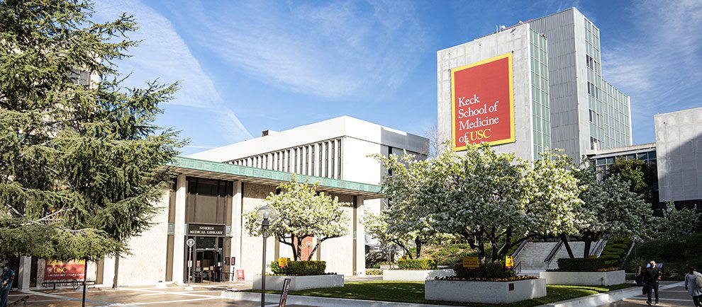 Exterior of buildings at USC Health Sciences Campus.