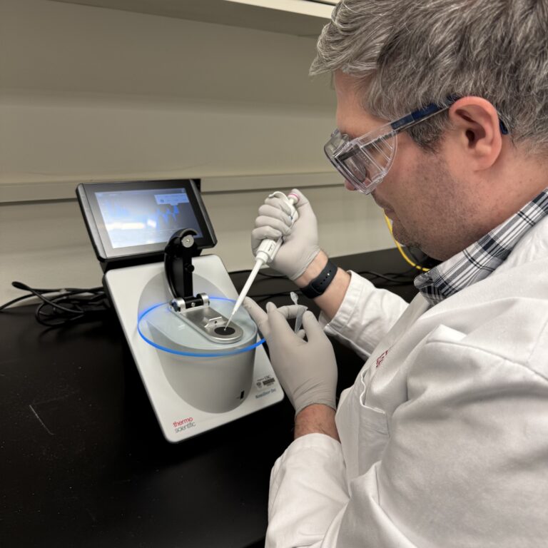 Doctor Jonathan Nelson working on lab