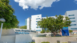 Photo of LA General Medical Center exterior building and signage