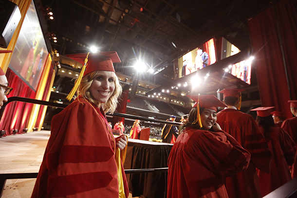 Graduating medical students are seen during the Keck School of Medicine of USC MD/PhD and MD commencement ceremony May 14, 2016 at the Galen Center. 5/14/16 Los Angeles, CA Keck School of Medicine of USC Commencement Photo by: Steve Cohn www.stevecohnphotography.com (310) 277-2054 © 2016
