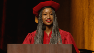 Julianna Paul, MD, speaks to the graduating class of 2022