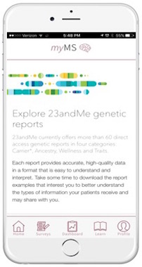 23andMe genetic reports, including carrier status, wellness and ancestry, can be accessed via myMS.