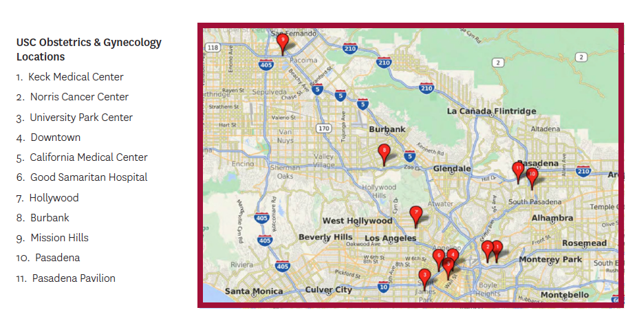USC Obstetrics & Gynecology Locations
