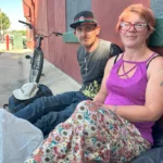 Melissa Crespo, shown with boyfriend Andy Gothan, is among a growing number of women who have lost a child while battling homelessness and addiction. (Angela Hart / KFF Health News)