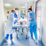 Blurred emergency in hospital