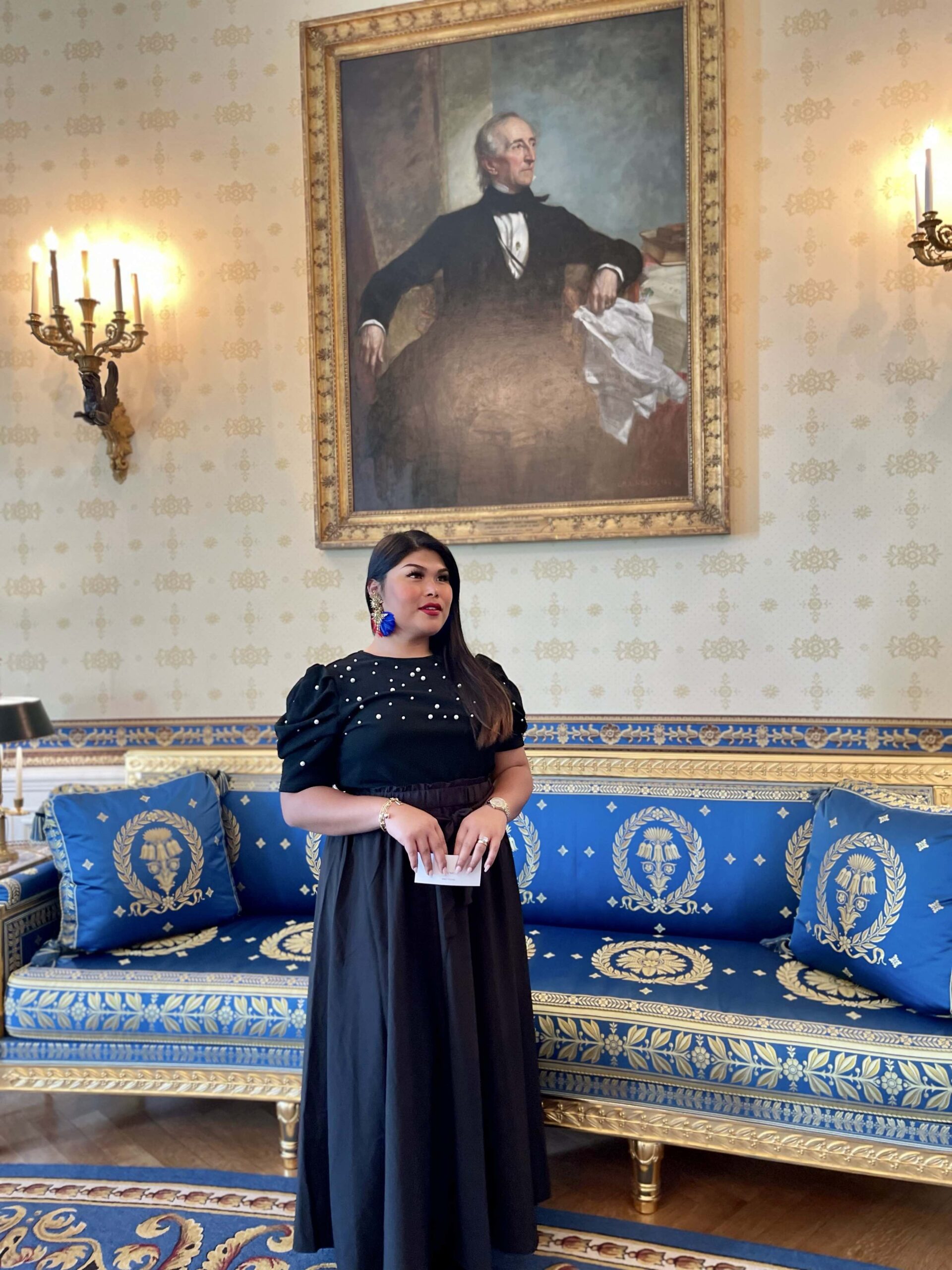 Carla Ibarra, MPH candidate, at the White House.