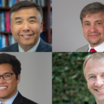 Headshots of Yang Chai, Denis Evseenko, Justin Ichida and Peter Kuhn, National Academy of Inventors 2024 class of senior members