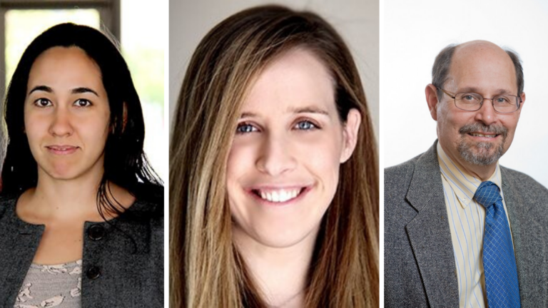 three graduate school faculty members