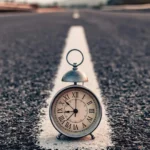 clock in the road