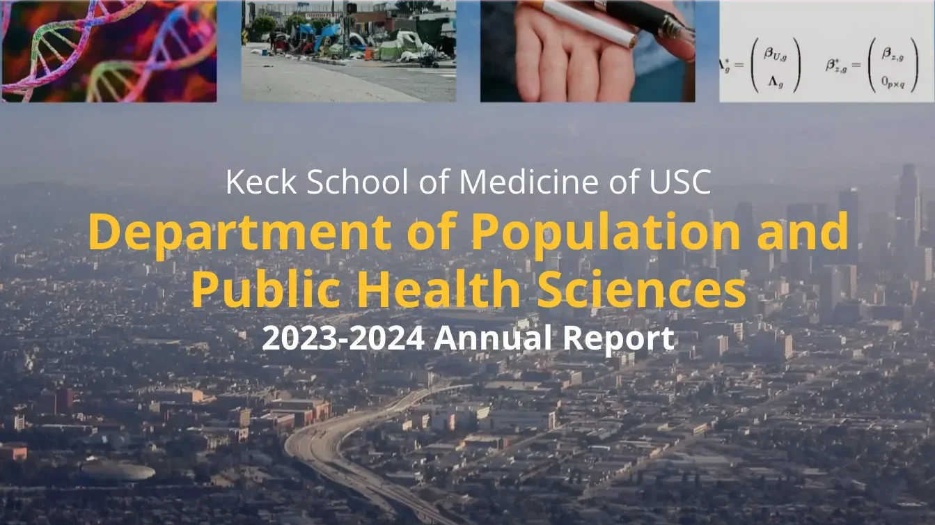Jaarverslag 2023-2024 uitgegeven door het Departement Bevolkings- en Volksgezondheidswetenschappen