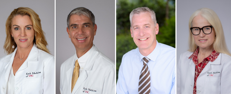From left to right: Dr. Joni Doherty, Dr. Michael Johns, Dr. Jeffrey Koempel, and Dr. Bozena Wrobel. (Photo Credit: Richard Carrasco and CHLA)