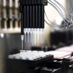 Close up of genomic sampling machine in laboratory.