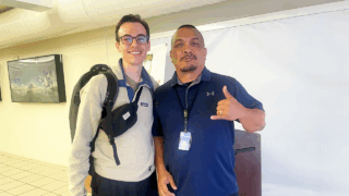 Jonathan West with his patient