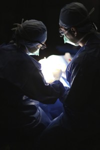Surgeons operating