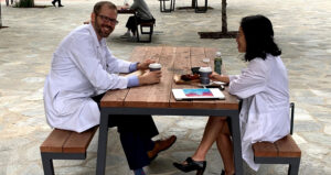 Physicians at a mentoring session.