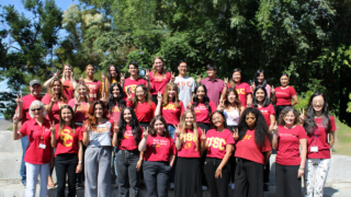 MS SLP Cohort Three Group Photo at the Boot Camp with Faculty.