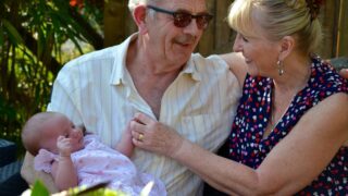 Grandparents with infant.