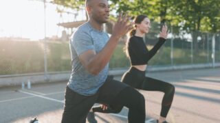 People exercising