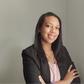 smiling woman in blazer