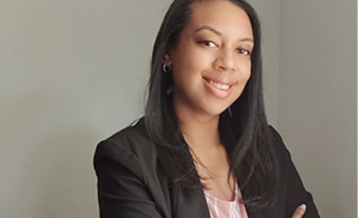 smiling woman in blazer