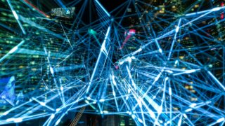 visualization of data streams of light