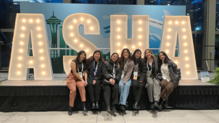 MS-SLP students at the American Speech-Language-Hearing Association Annual Convention, Seattle, WA.
