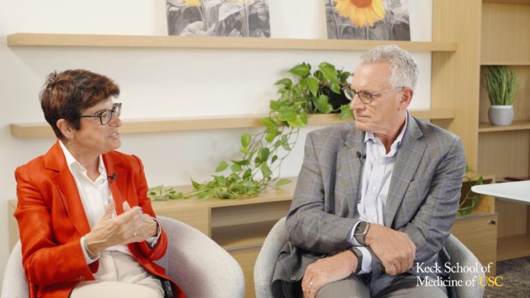 Dean Carolyn Meltzer and SVP Steve Shapiro speak