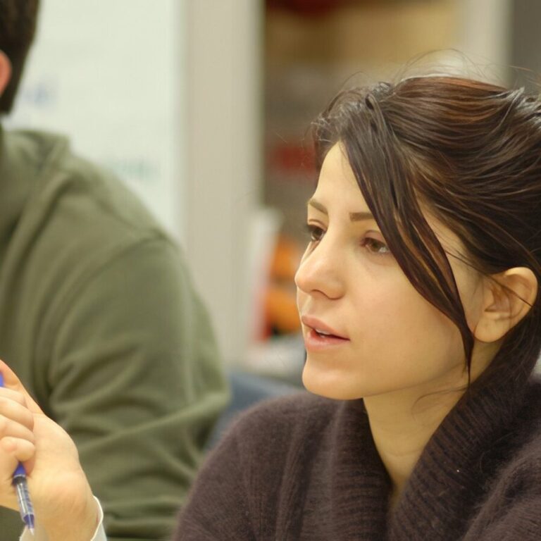 Student asks a question in lecture